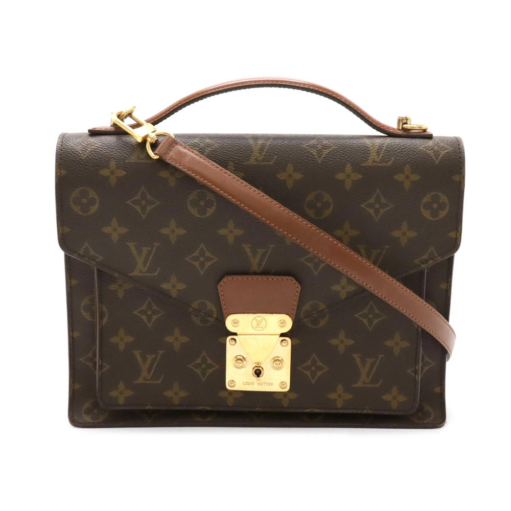 LOUIS VUITTON Monogram Monceau Shoulder Bag Handbag Business Shoulder Key